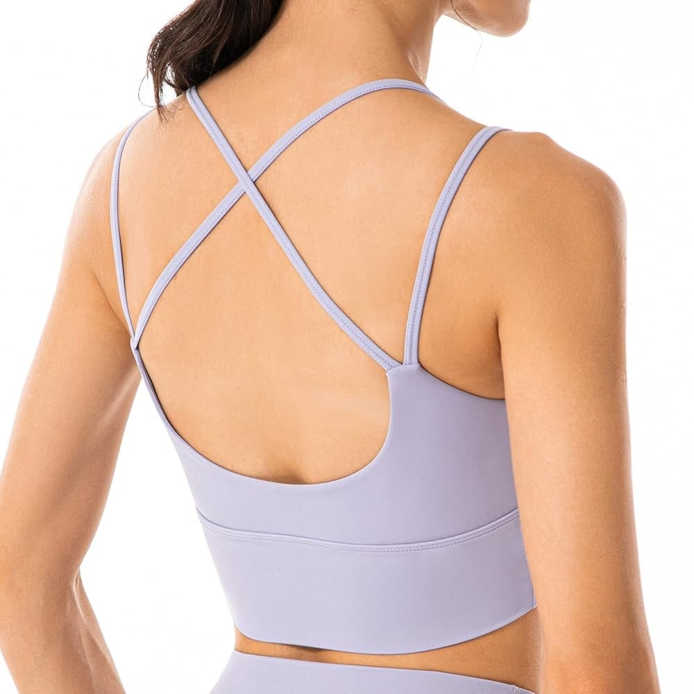 BB- Azurfit crisscross back sports bra in purple